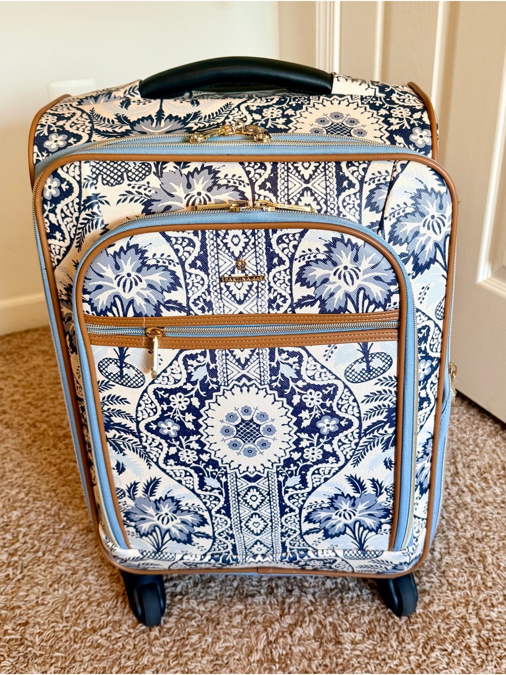 SPARTINA 20" Expandable Rolling Suitcase Carry On Peeples Song Park Palms